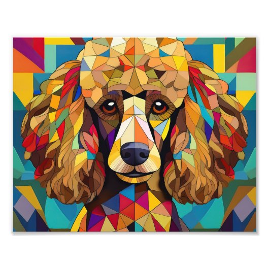 AI Cubism Dog Fotodruck (Vorne)
