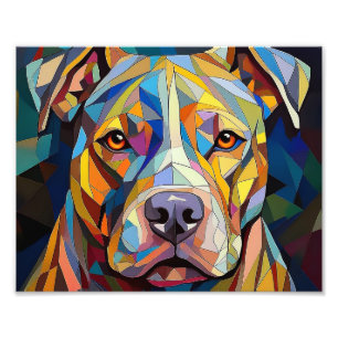 AI Cubism Dog Fotodruck