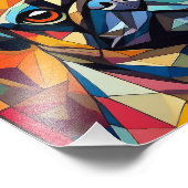 AI Cubism Dog Fotodruck (Ecke)
