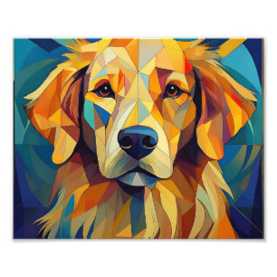 AI Cubism Dog Fotodruck