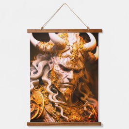 Ai Demon Wandteppich Mit Holzrahmen