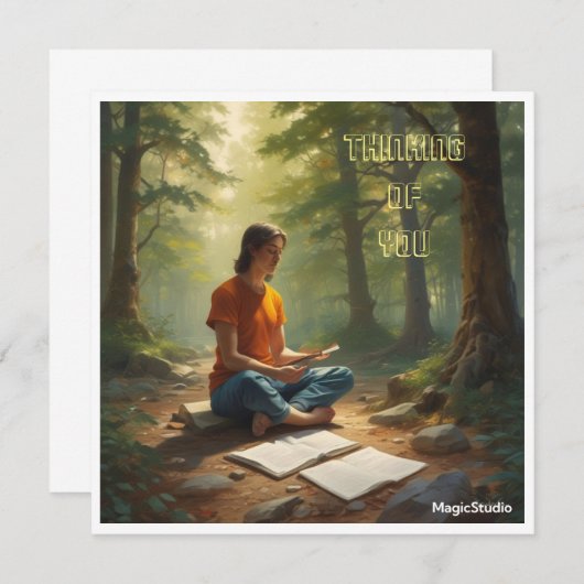 AI Denken Sie an Ihre Note Card Mitteilungskarte (Vorne/Hinten)