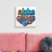 Ai Design Alpha und Omega Canvas Print Leinwanddruck (Insitu (Wohnzimmer))