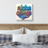 Ai Design Alpha und Omega Canvas Print Leinwanddruck (Insitu (Schlafzimmer))