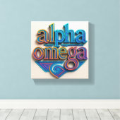 Ai Design Alpha und Omega Canvas Print Leinwanddruck (Insitu (Holzboden))