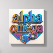 Ai Design Alpha und Omega Canvas Print Leinwanddruck (Vorderseite)