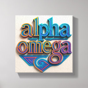 Ai Design Alpha und Omega Canvas Print Leinwanddruck