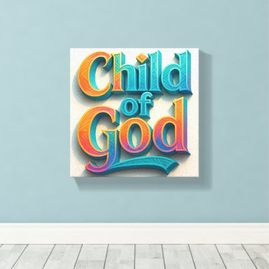Ai design Child of God Stretched Leinwand (Insitu (Holzboden))
