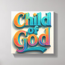Ai design Child of God Stretched Leinwand