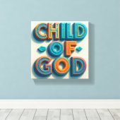 Ai Design Kind von Gott Canvas drucken Christliche Leinwanddruck (Insitu (Holzboden))