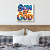 Ai Design Sohn Gottes Stretched Canvas Print Leinwanddruck (Insitu (Schlafzimmer))