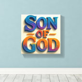 Ai Design Sohn Gottes Stretched Canvas Print Leinwanddruck (Insitu (Holzboden))