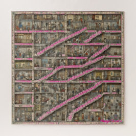 AI Detaillierte Puzzle mit mehreren Mini-Räumen