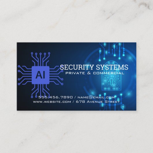 AI Digital Security | Protection Agency Visitenkarte (Vorderseite)