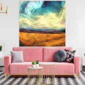 AI Digital Vincent Van Gogh Style Artwork Leinwanddruck (Insitu (Wohnzimmer))