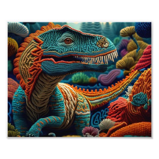 AI Dino Yarn Fotodruck (Vorne)