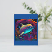 AI DOLPHIN DESIGN #4 POSTKARTE (Stehend Vorderseite)