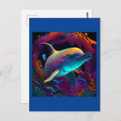AI DOLPHIN DESIGN #4 POSTKARTE (Vorne/Hinten)