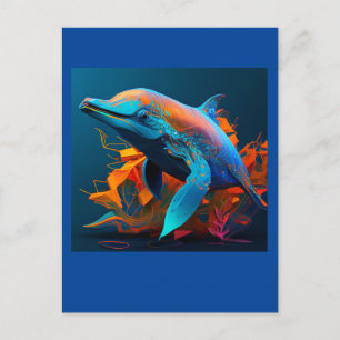 AI DOLPHIN SWIM #1 POSTCARD POSTKARTE