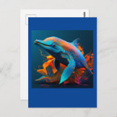 AI DOLPHIN SWIM #1 POSTCARD POSTKARTE (Vorne/Hinten)
