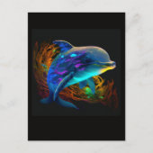 AI DOLPHIN SWIM #3 POSTCARD POSTKARTE (Vorderseite)
