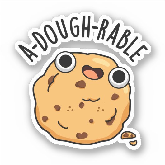 Ai-dough Funny Cookie Pun Aufkleber (Vorderseite)