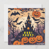 AI Download Boo! Halloween-Party-Einladung Einladung (Vorderseite)