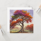 AI Download-Grußkarte für Herbst Karte (Vorderseite/Rückseite Beispiel)