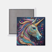 AI-Einhorn Magnet (Vorderseite/Rückseite)