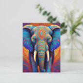 AI Elephant Postkarte (Stehend Vorderseite)