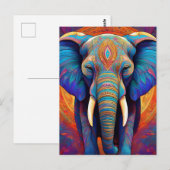 AI Elephant Postkarte (Vorne/Hinten)