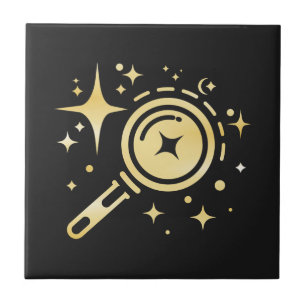 AI-Emblem für Sparkle-Sterne, Leuchtturm des digit Fliese