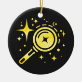 AI-Emblem für Sparkle-Sterne, Leuchtturm des digit Keramik Ornament (Vorne)