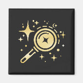 AI-Emblem für Sparkle-Sterne, Leuchtturm des digit Magnet (Vorne)