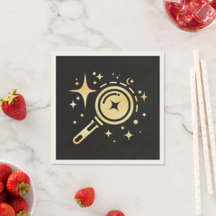 AI-Emblem für Sparkle-Sterne, Leuchtturm des digit Serviette