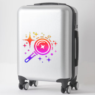 AI-Emblem Sparkle-Sterne, Leuchtturm des digitalen Aufkleber