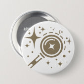 AI-Emblem Twinkle-Sterne, Leuchtturm der digitalen Button (Vorne & Hinten)