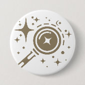 AI-Emblem Twinkle-Sterne, Leuchtturm der digitalen Button (Vorderseite)