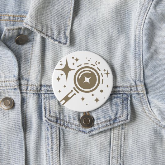 AI-Emblem Twinkle-Sterne, Leuchtturm der digitalen Button (Beispiel)