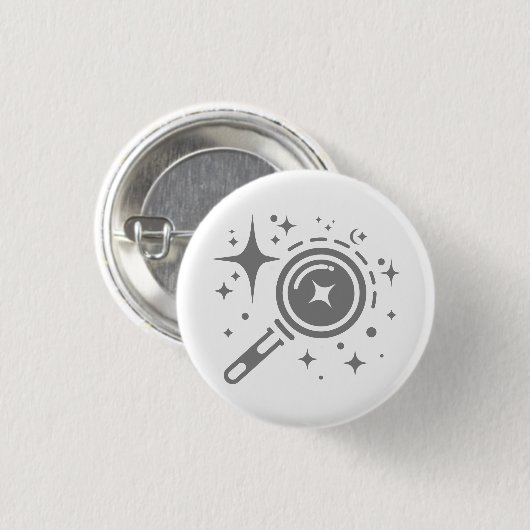 AI-Emblem Twinkle-Sterne, Leuchtturm der digitalen Button (Vorne & Hinten)