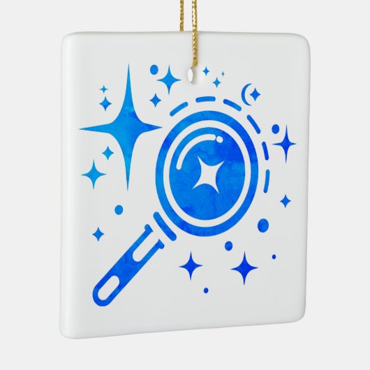 AI-Emblem Twinkle-Sterne, Leuchtturm der digitalen Keramikornament (Rechts)
