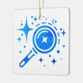 AI-Emblem Twinkle-Sterne, Leuchtturm der digitalen Keramikornament (Links)