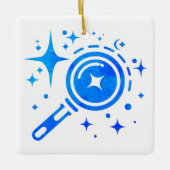 AI-Emblem Twinkle-Sterne, Leuchtturm der digitalen Keramikornament (Vorderseite)