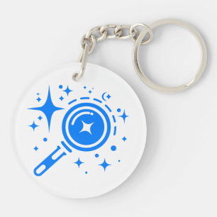 AI-Emblem Twinkle-Sterne, Leuchtturm der digitalen Schlüsselanhänger
