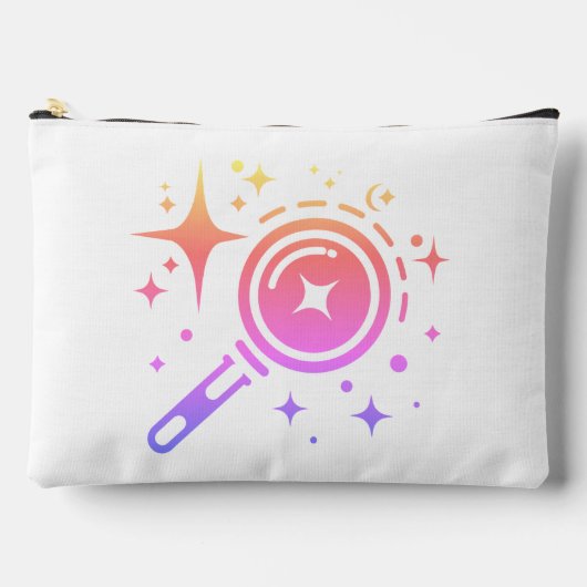 AI-Emblem Twinkle-Sterne, Leuchtturm der digitalen Zubehörtasche (Vorderseite)