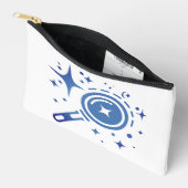 AI-Emblem Twinkle-Sterne, Leuchtturm der digitalen Zubehörtasche (Offen)