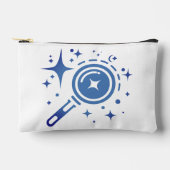 AI-Emblem Twinkle-Sterne, Leuchtturm der digitalen Zubehörtasche (Vorderseite)