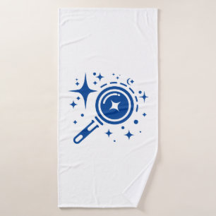 AI-Emblem Twinkle Sterne, Leuchtturm des digitalen Badehandtuch