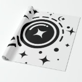 AI-Emblem Twinkle Sterne, Leuchtturm des digitalen Geschenkpapier (Ungerollt)