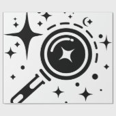 AI-Emblem Twinkle Sterne, Leuchtturm des digitalen Geschenkpapier (Flach)